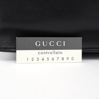 Gucci Black Calfskin Drawstring Tote Bag