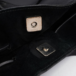 Gucci Black Calfskin Drawstring Tote Bag