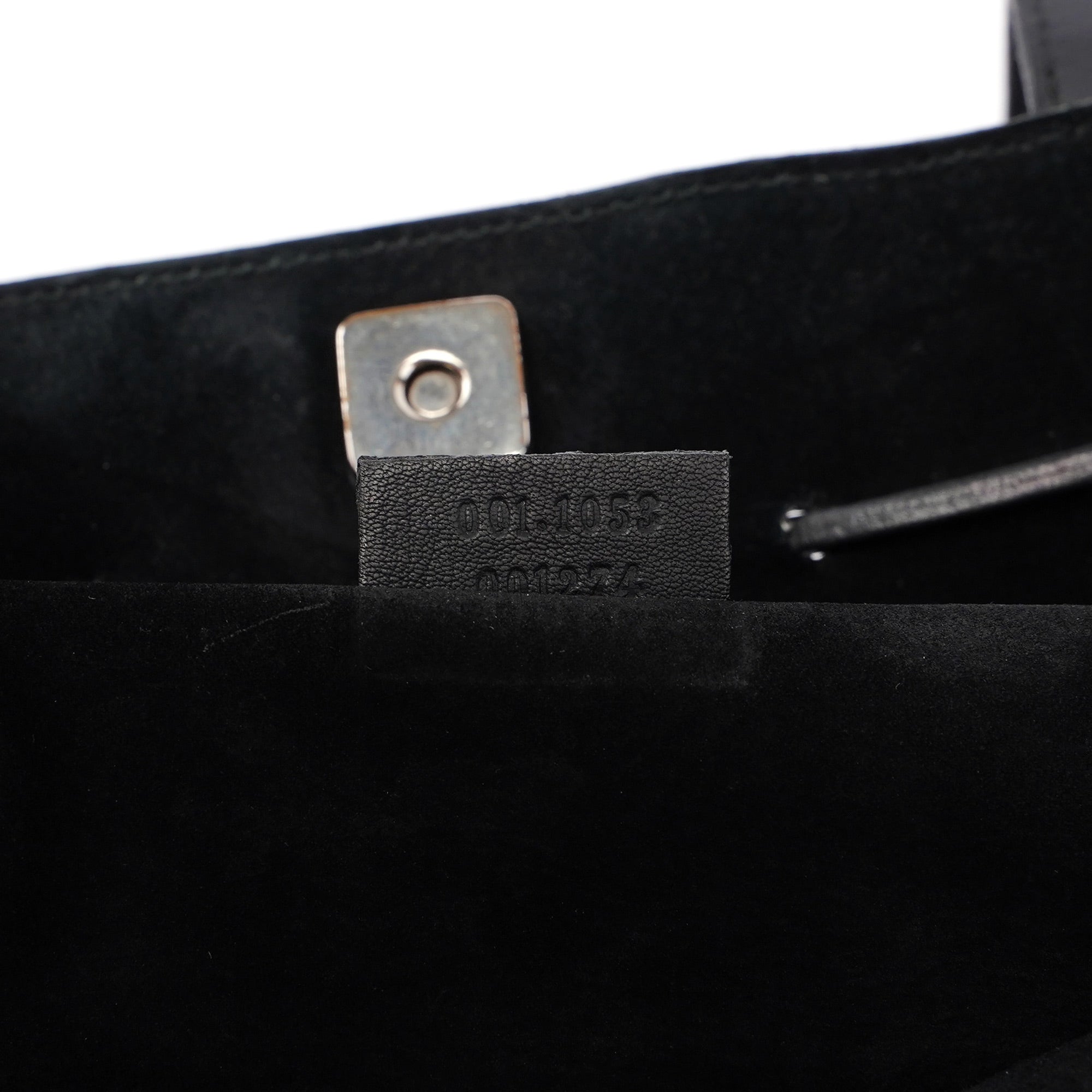 Gucci Black Calfskin Drawstring Tote Bag