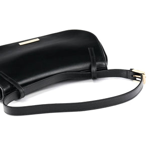 Gucci Black Calfskin Flap Shoulder Bag