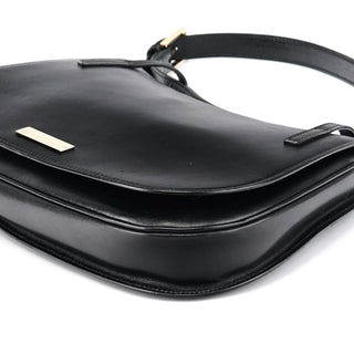 Gucci Black Calfskin Flap Shoulder Bag