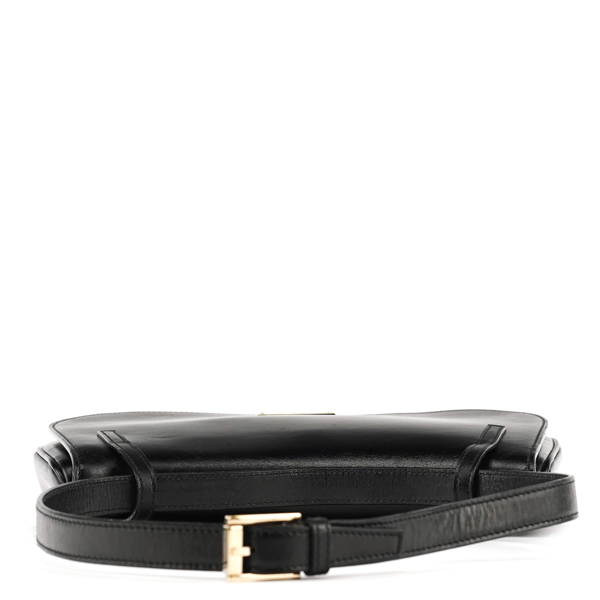 Gucci Black Calfskin Flap Shoulder Bag