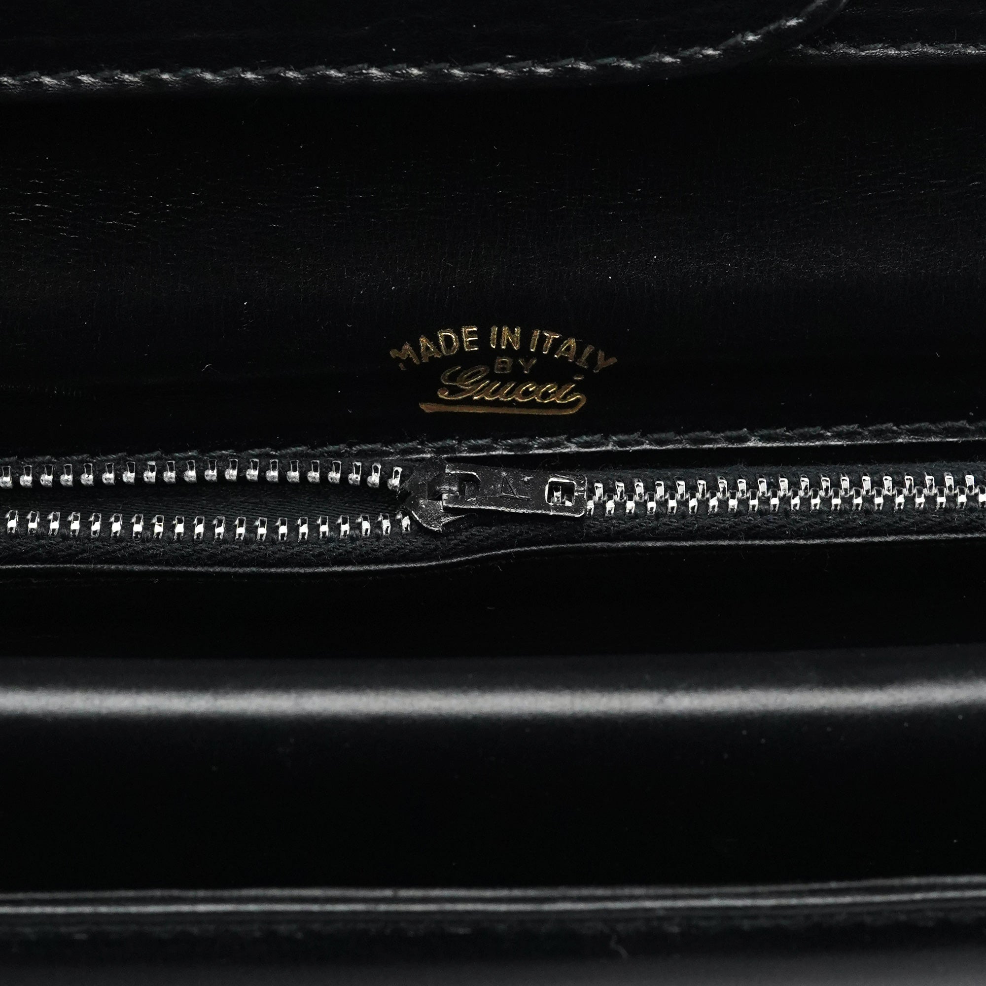 Gucci Black Calfskin GG Shoulder Bag