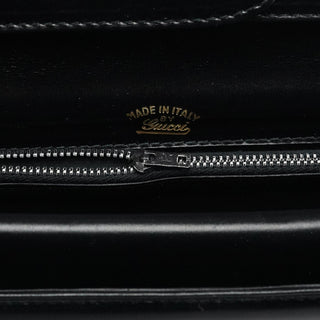Gucci Black Calfskin GG Shoulder Bag