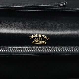 Gucci Black Calfskin GG Shoulder Bag