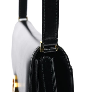 Gucci Black Calfskin GG Shoulder Bag