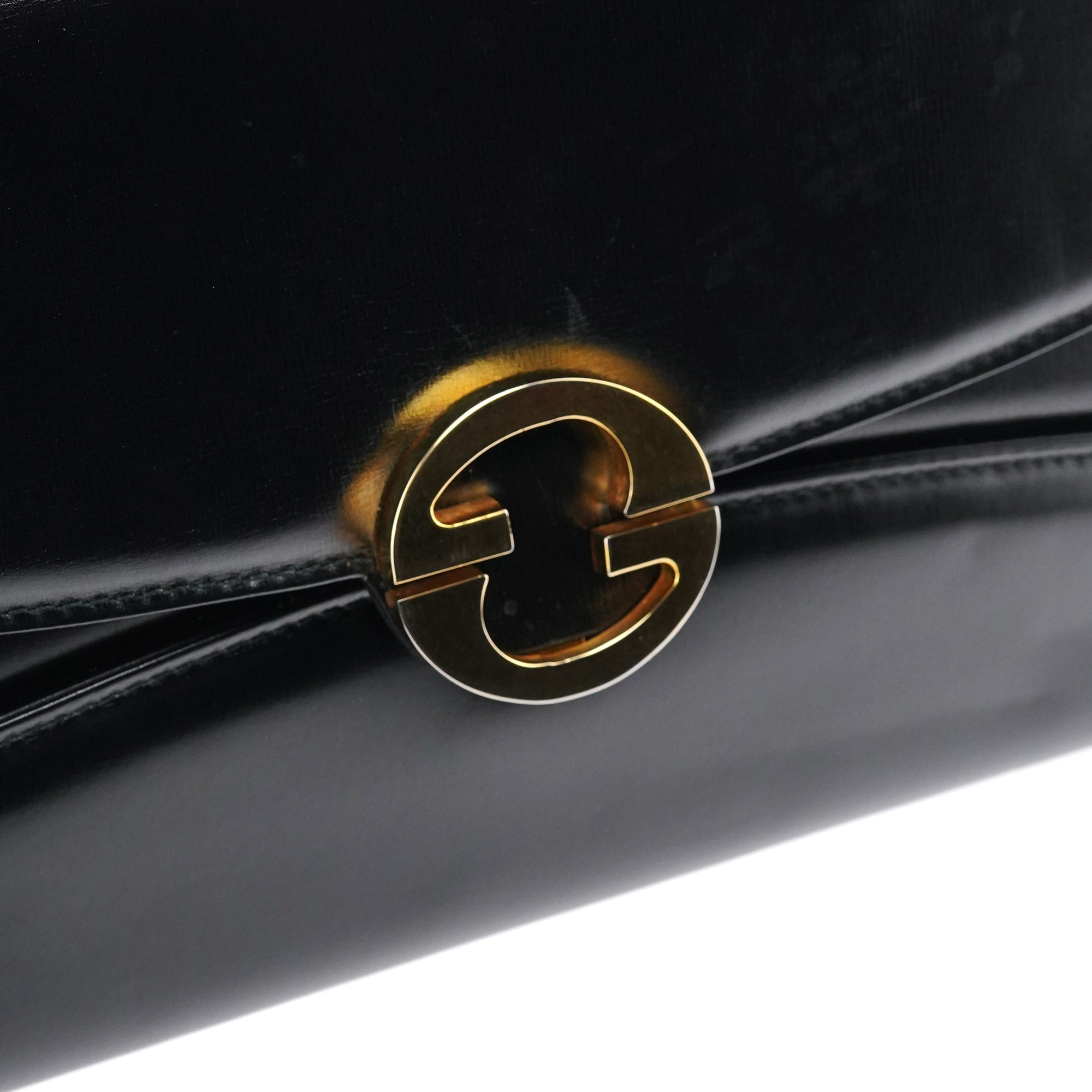 Gucci Black Calfskin GG Shoulder Bag