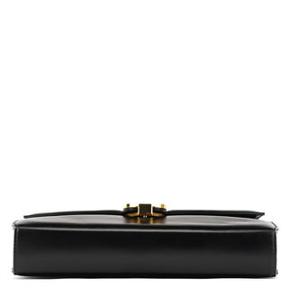 Gucci Black Calfskin GG Shoulder Bag