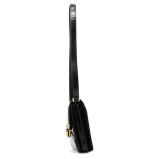 Gucci Black Calfskin GG Shoulder Bag