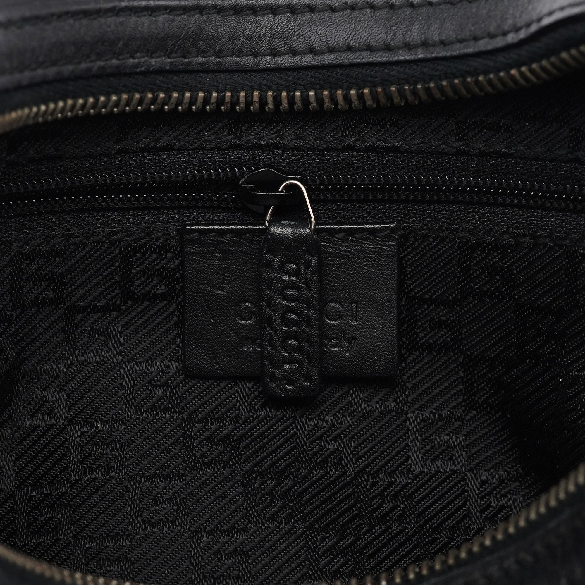 Gucci Black Calfskin Hobo Shoulder Bag