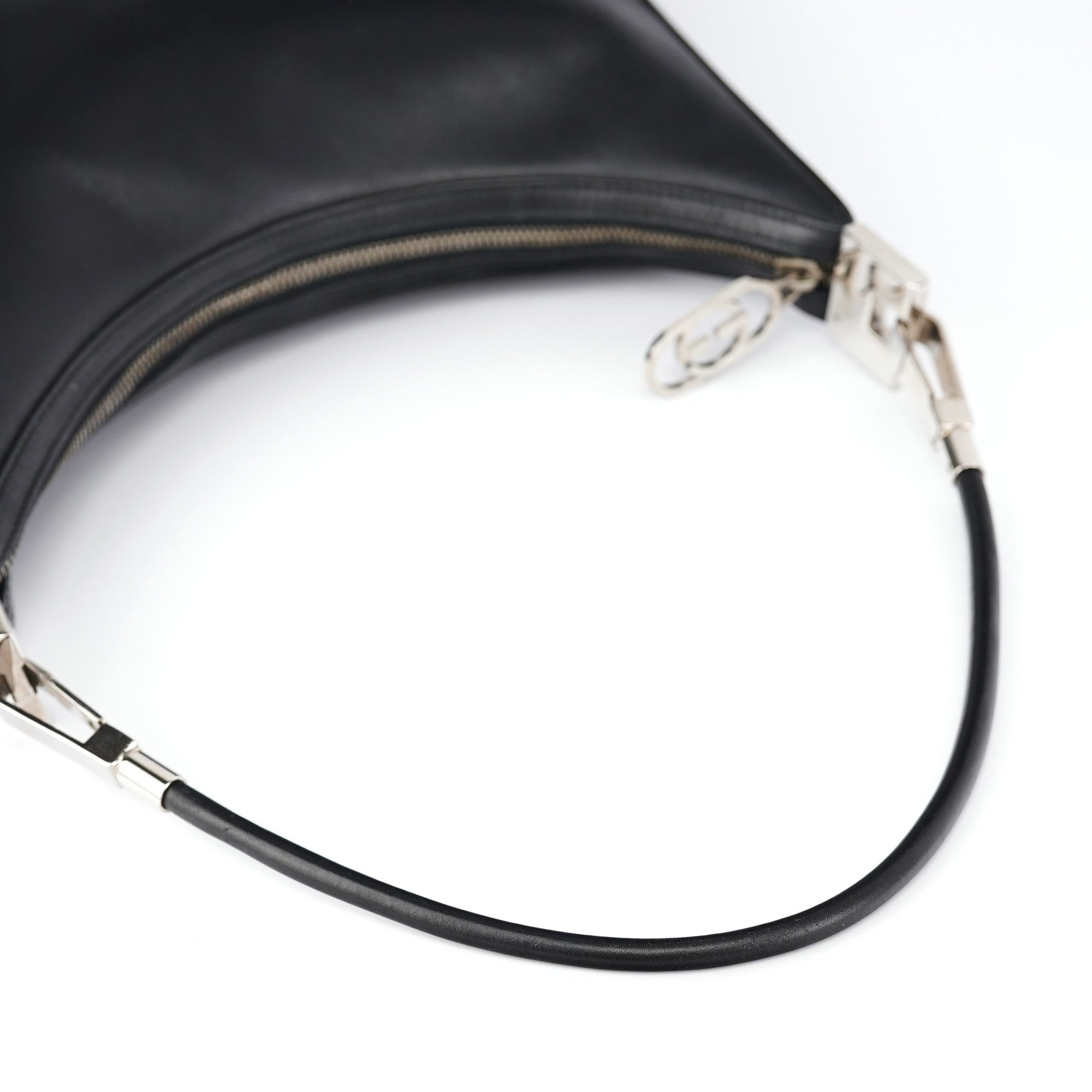 Gucci Black Calfskin Hobo Shoulder Bag