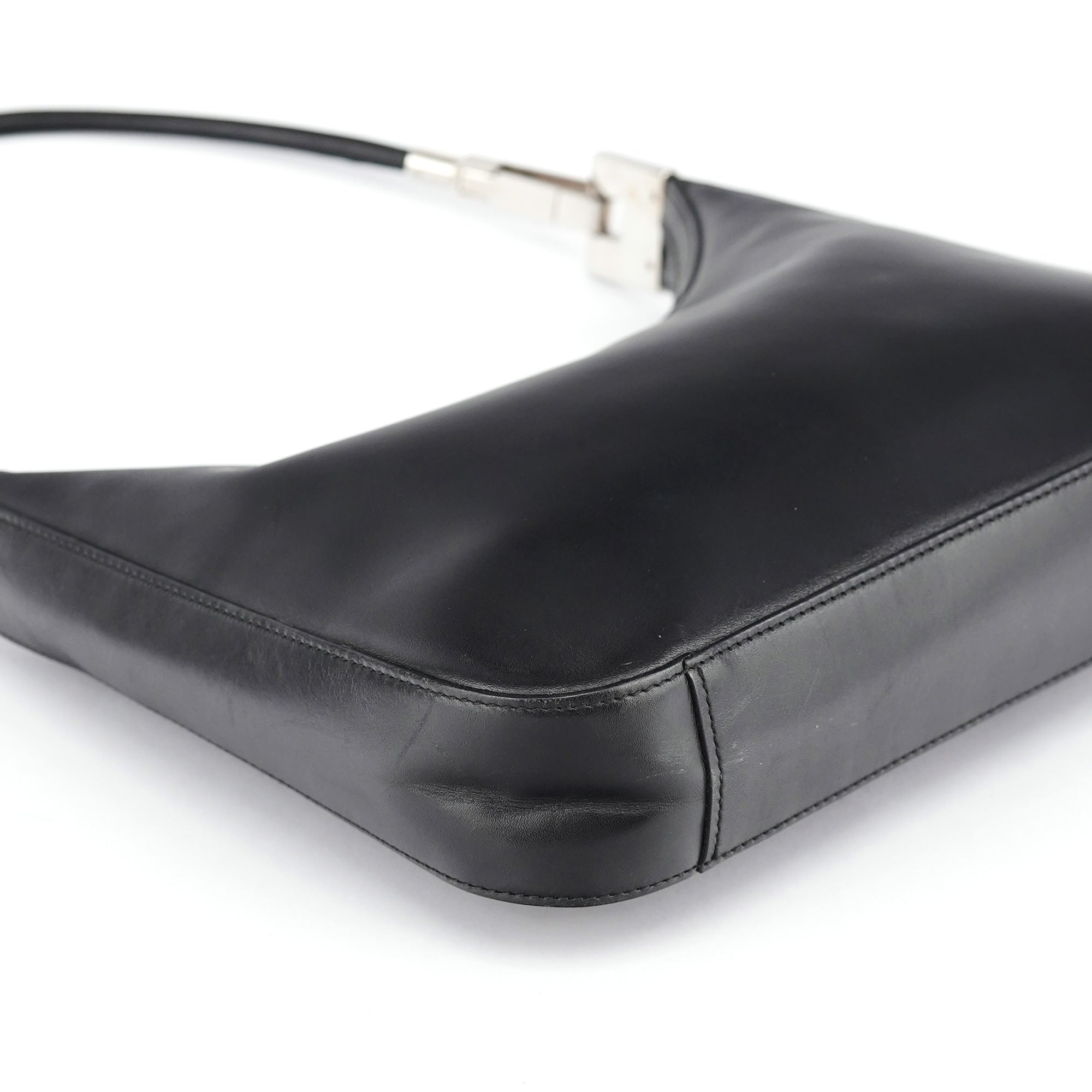 Gucci Black Calfskin Hobo Shoulder Bag