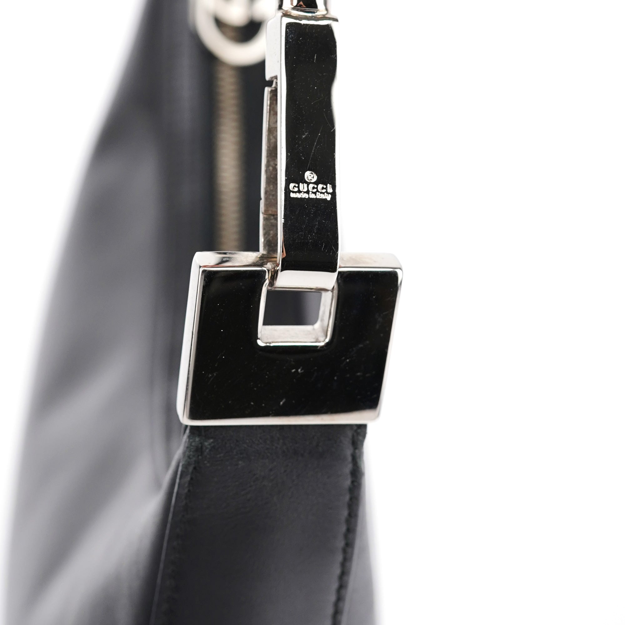 Gucci Black Calfskin Hobo Shoulder Bag