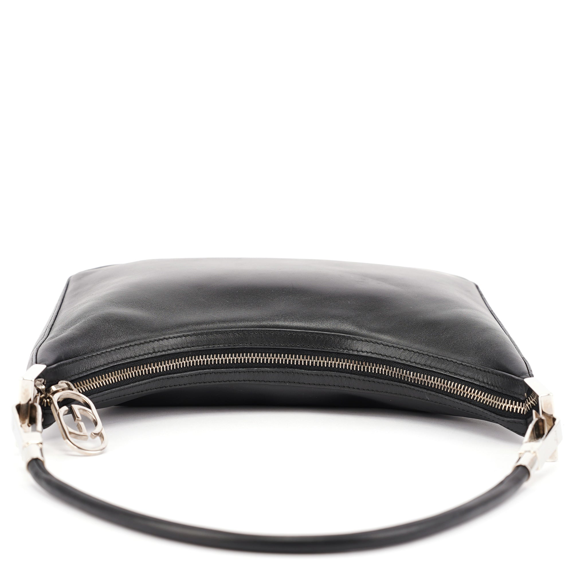 Gucci Black Calfskin Hobo Shoulder Bag