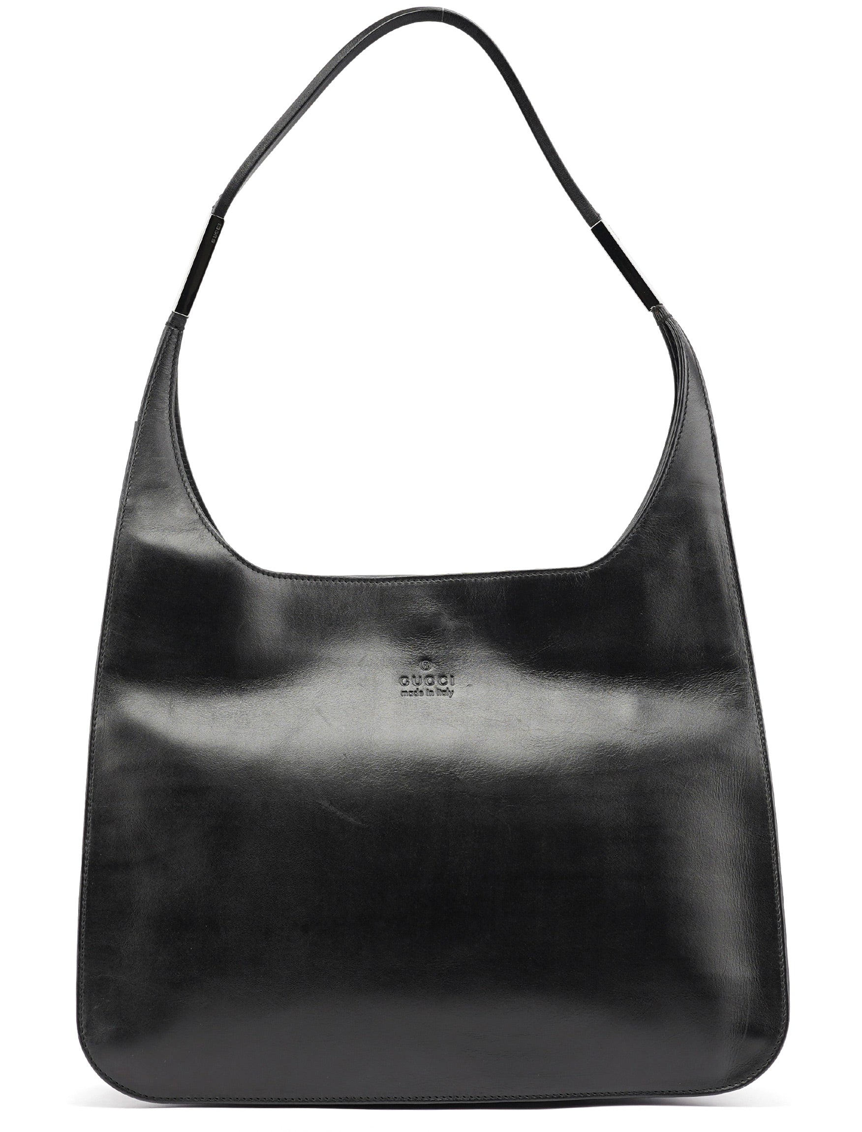 Gucci Black Calfskin Hobo Shoulder Bag
