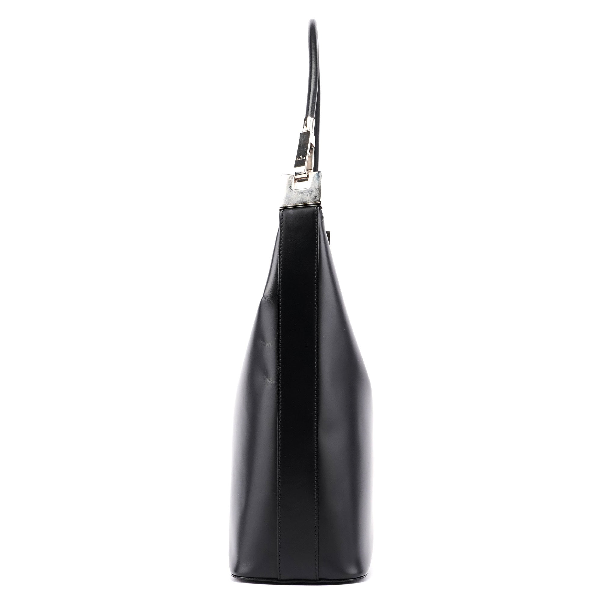 Gucci Sac hobo en cuir de veau noir