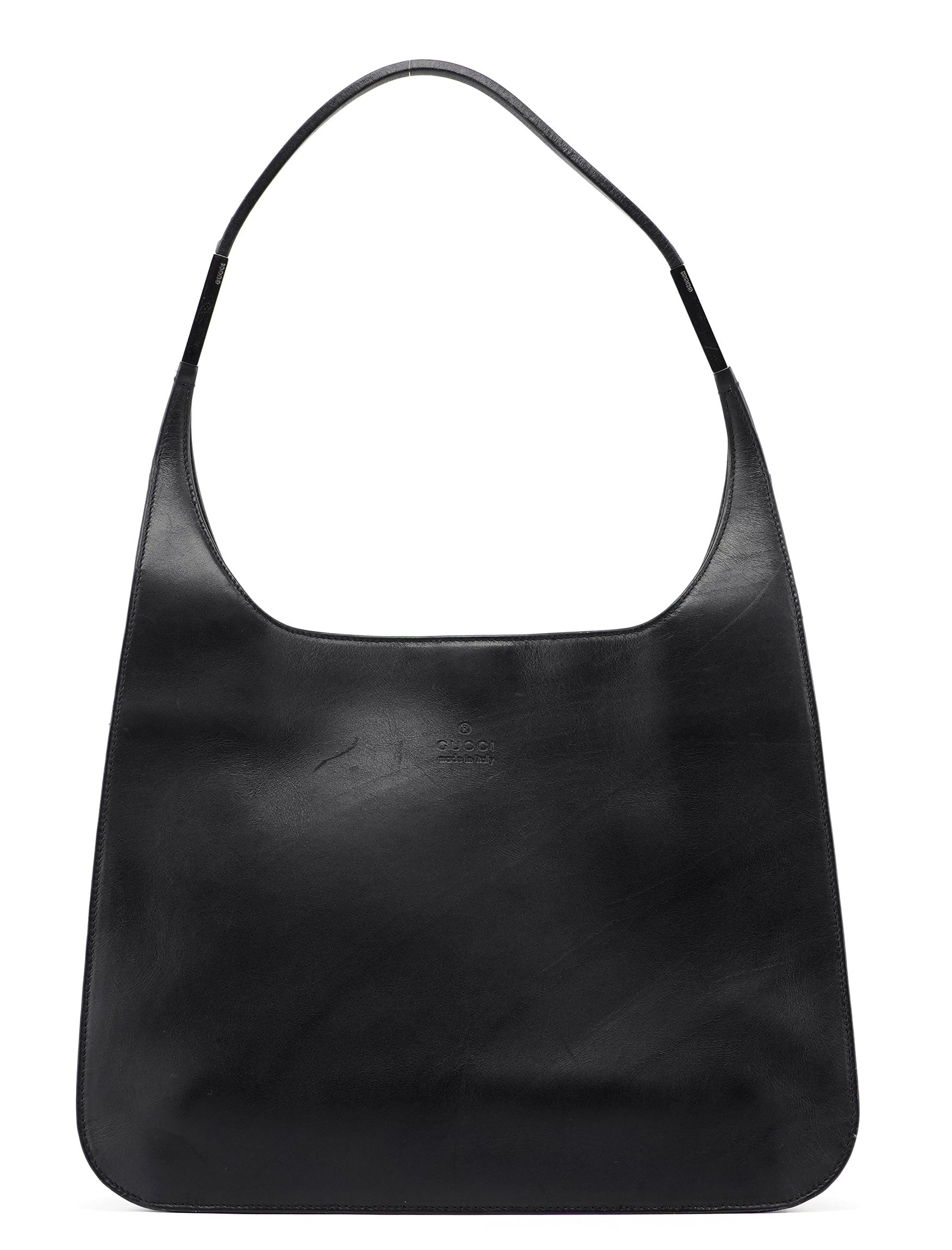 Gucci Black Calfskin Hobo Shoulder Bag