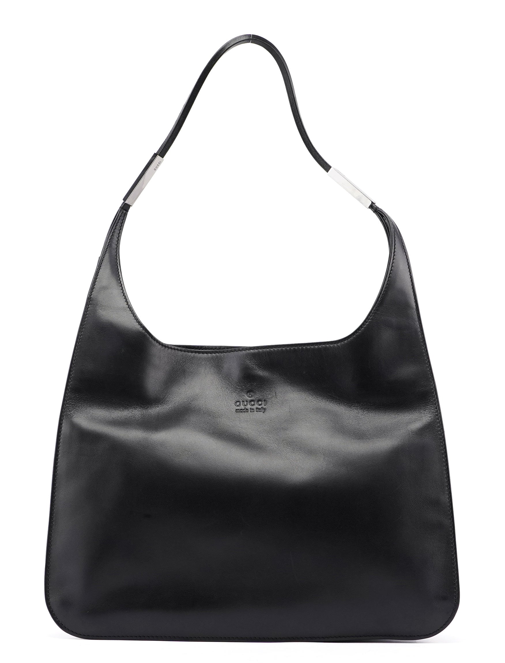 Gucci Black Calfskin Hobo Shoulder Bag