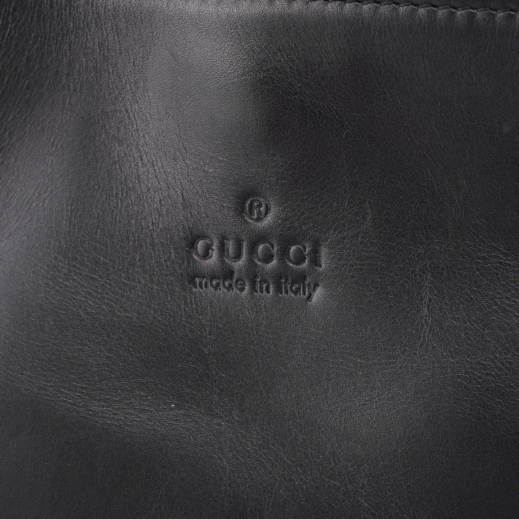 Gucci Black Calfskin Hobo Shoulder Bag