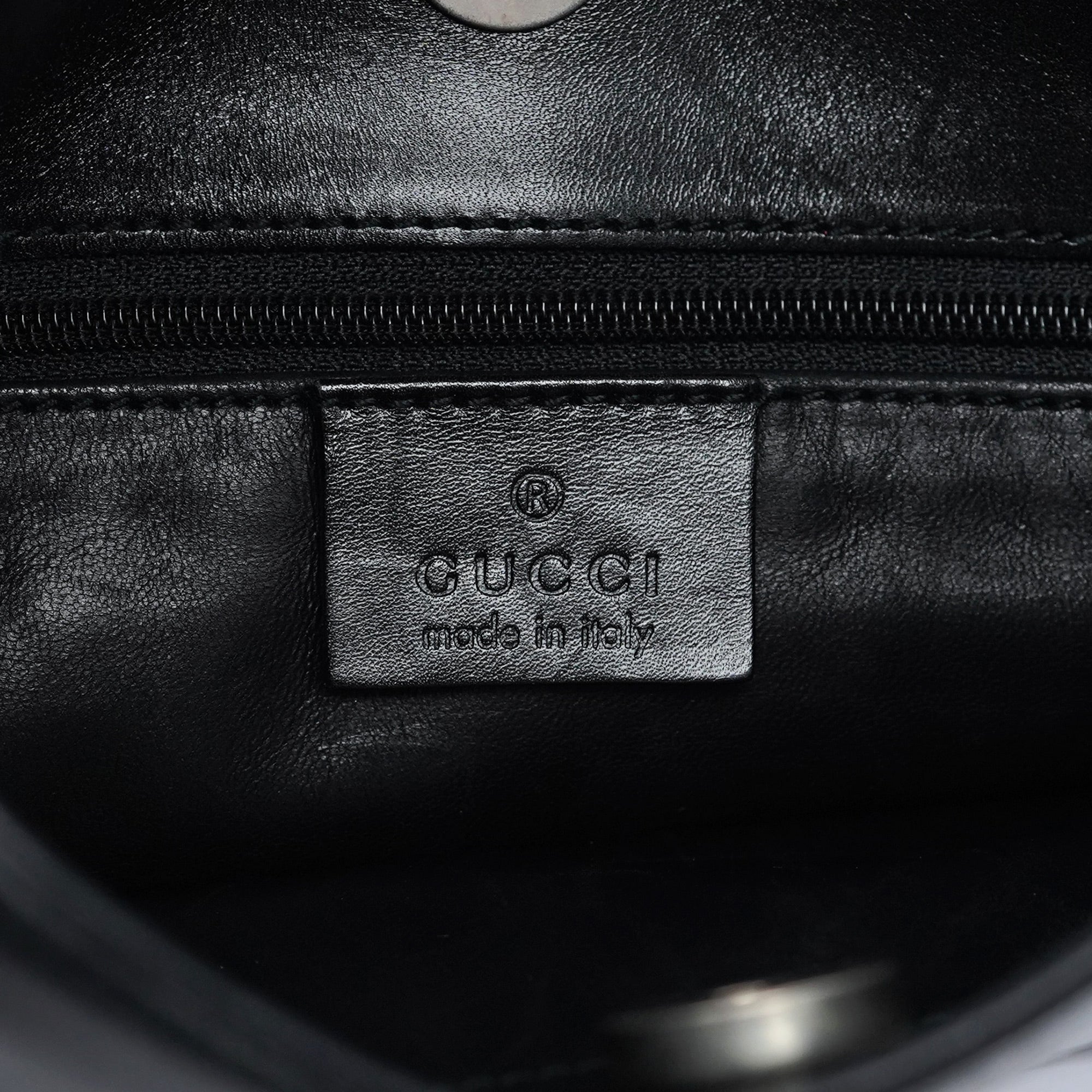 Gucci Black Calfskin Hobo Shoulder Bag