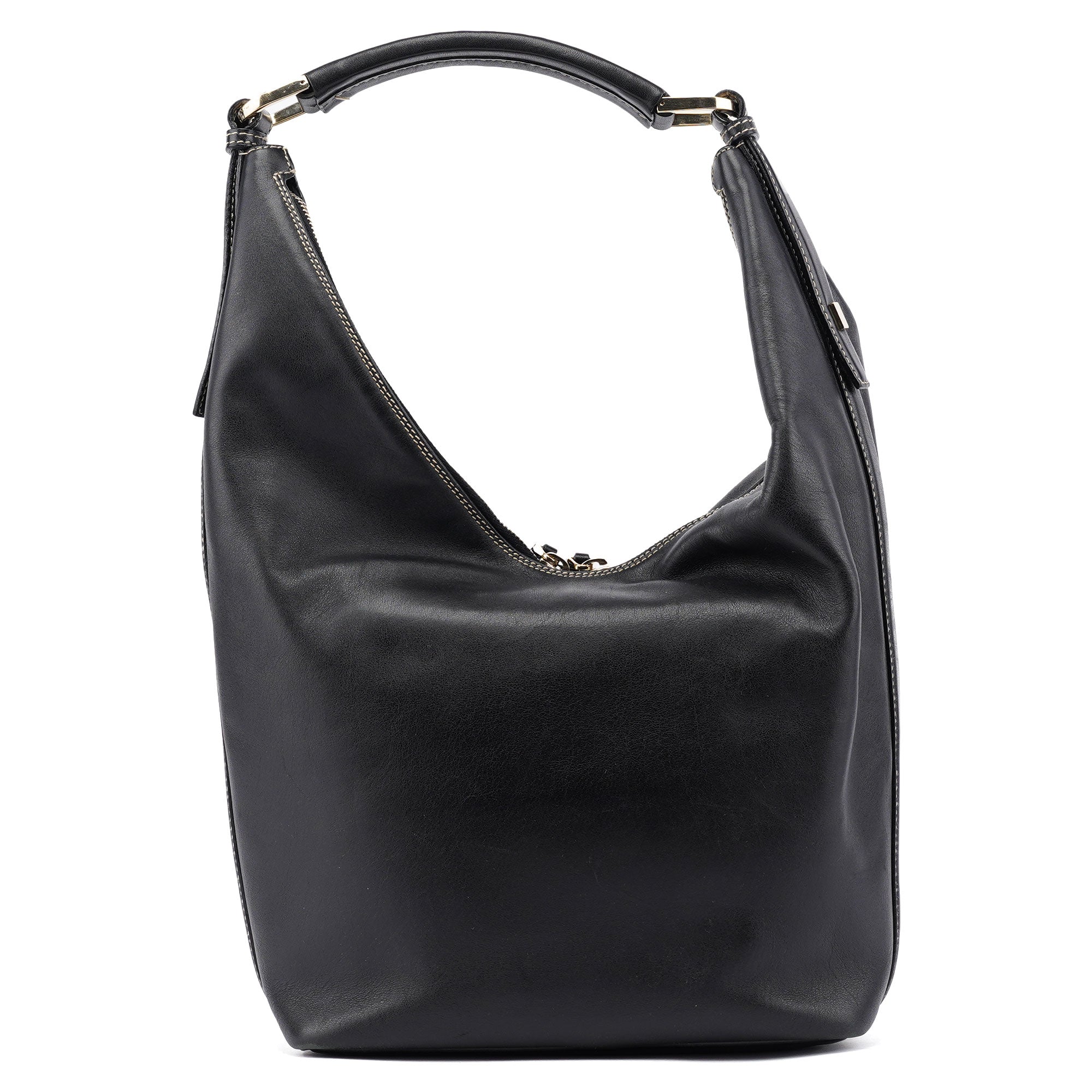 Gucci Black Calfskin Hobo Shoulder Bag