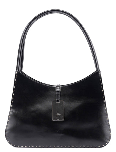 Gucci Black Calfskin Hobo Shoulder Bag