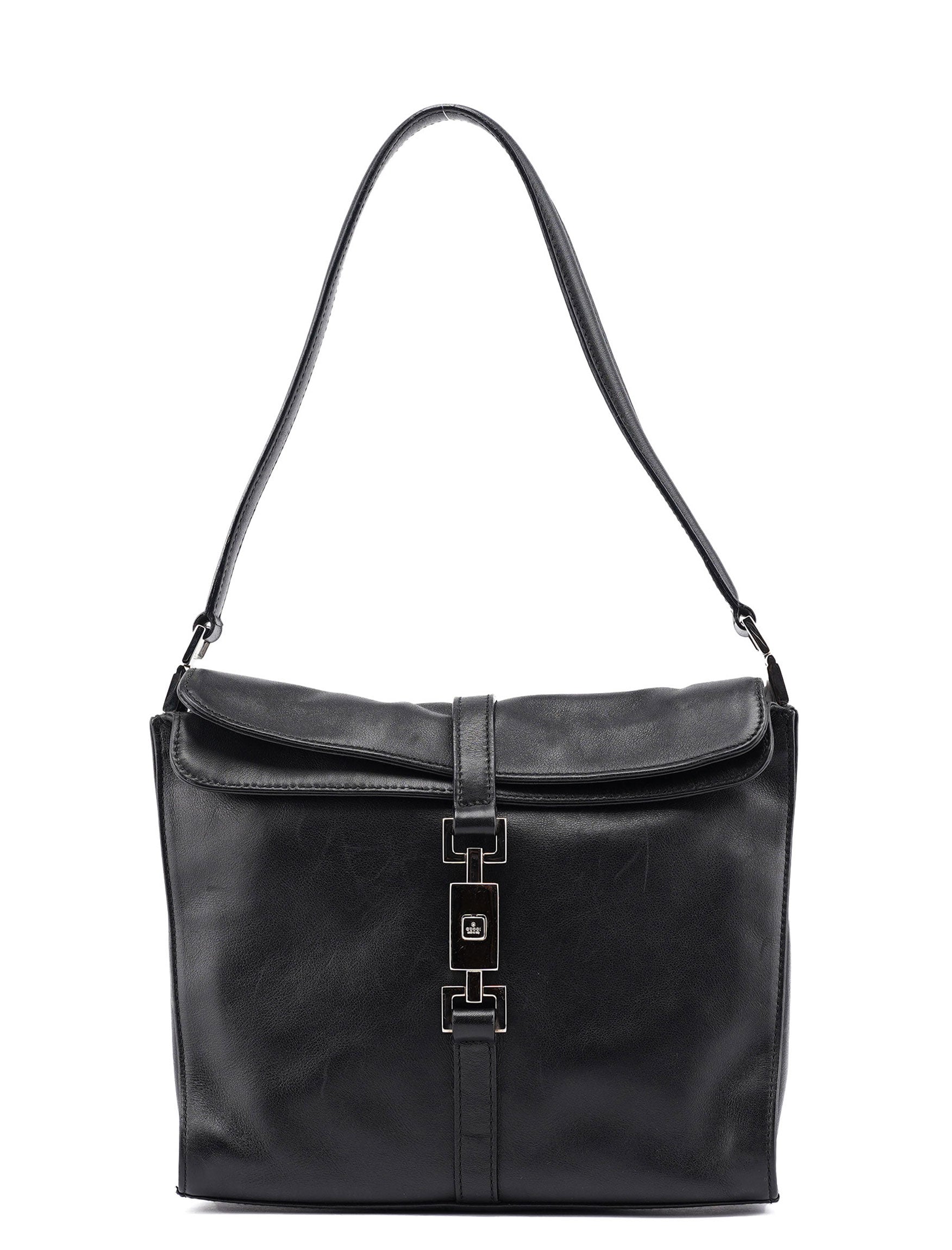 Gucci Black Calfskin Jackie Shoulder Bag