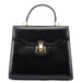 Gucci Black Calfskin Lady Lock Top Handle Bag