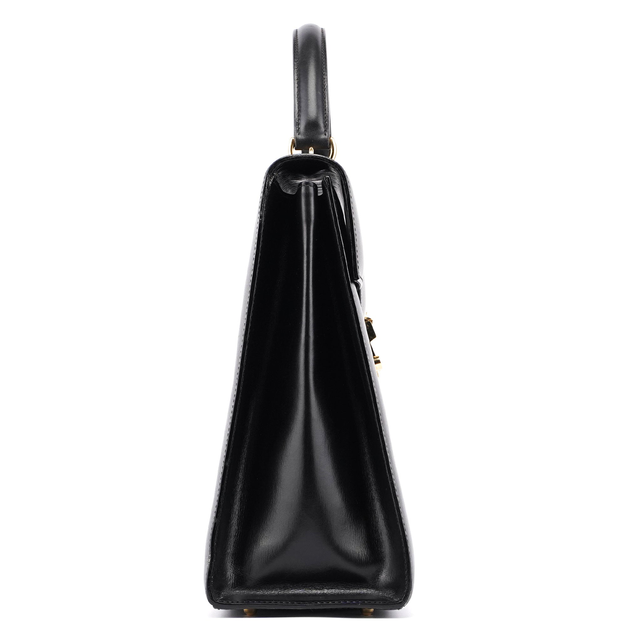 Gucci Black Calfskin Lady Lock Top Handle Bag