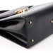 Gucci Black Calfskin Lady Lock Top Handle Bag