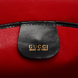 Gucci Black Calfskin Lady Lock Top Handle Bag