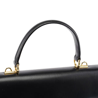 Gucci Black Calfskin Lady Lock Top Handle Bag