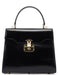 Gucci Black Calfskin Ladylock Top Handle Bag