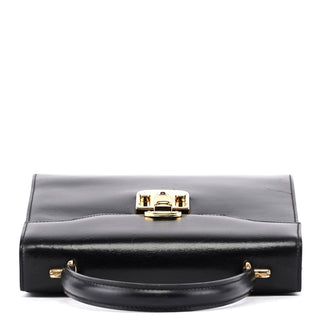 Gucci Black Calfskin Ladylock Top Handle Bag