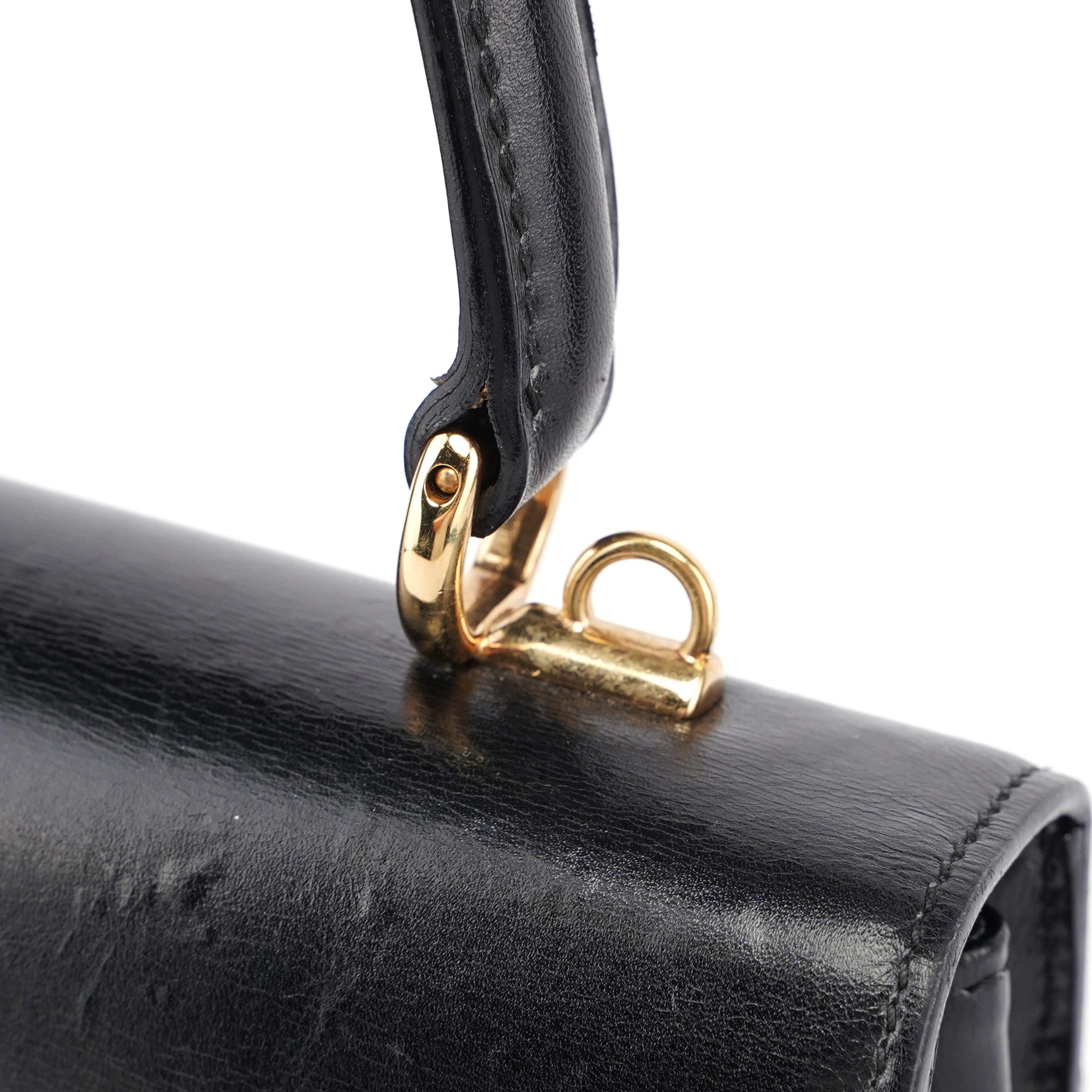 Gucci Black Calfskin Ladylock Top Handle Bag