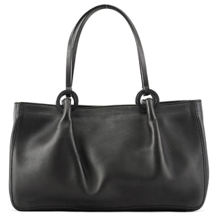 Gucci Black Calfskin Leather Pouch Tote Bag