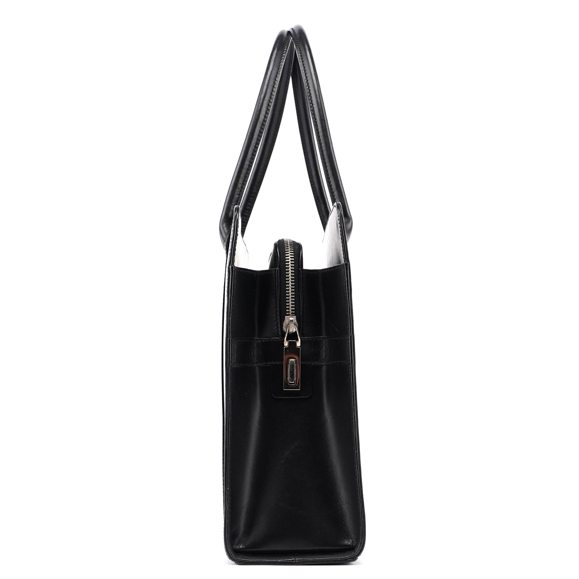 Gucci Black Calfskin Plaque Tote Bag