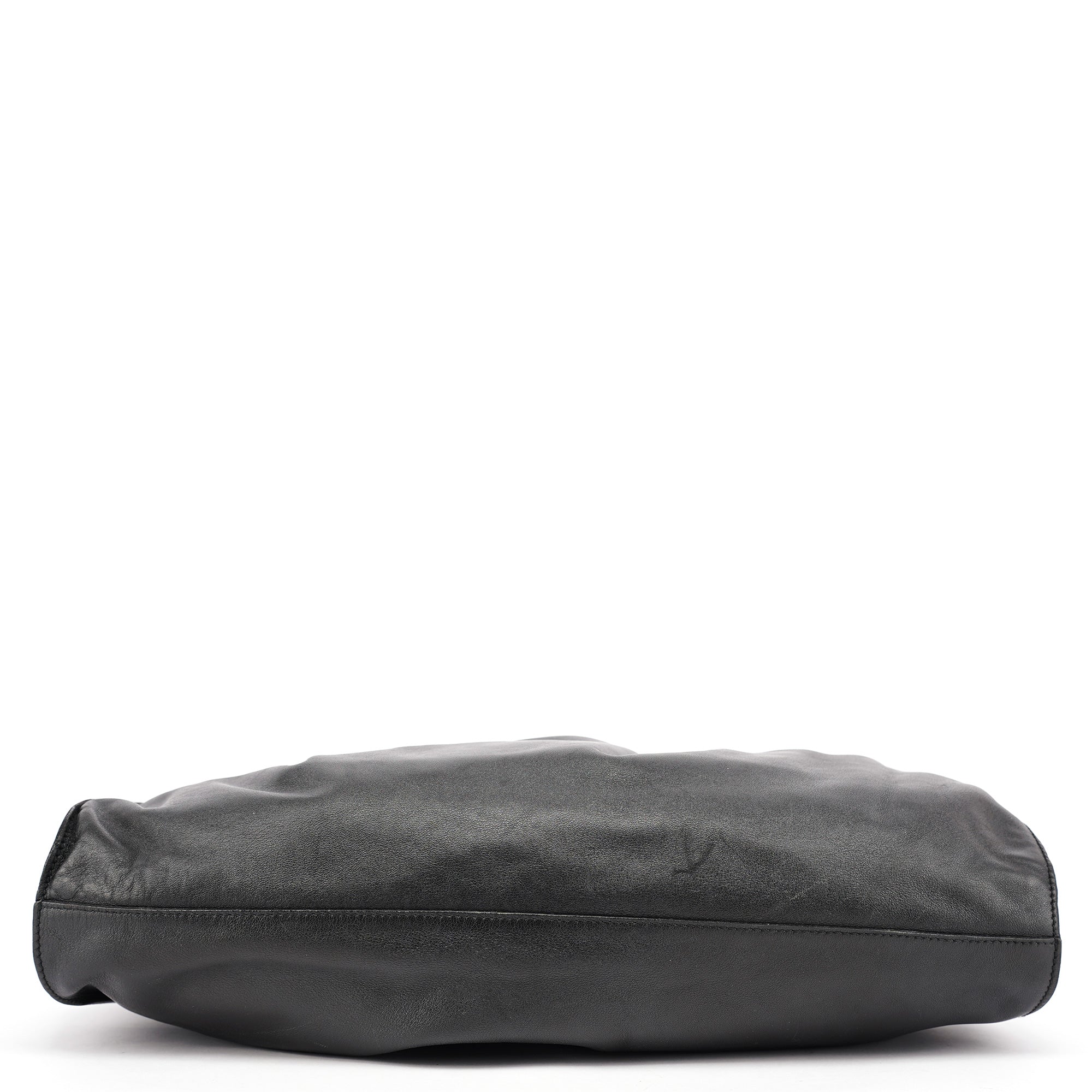 Gucci Black Calfskin Ruched Shoulder Bag