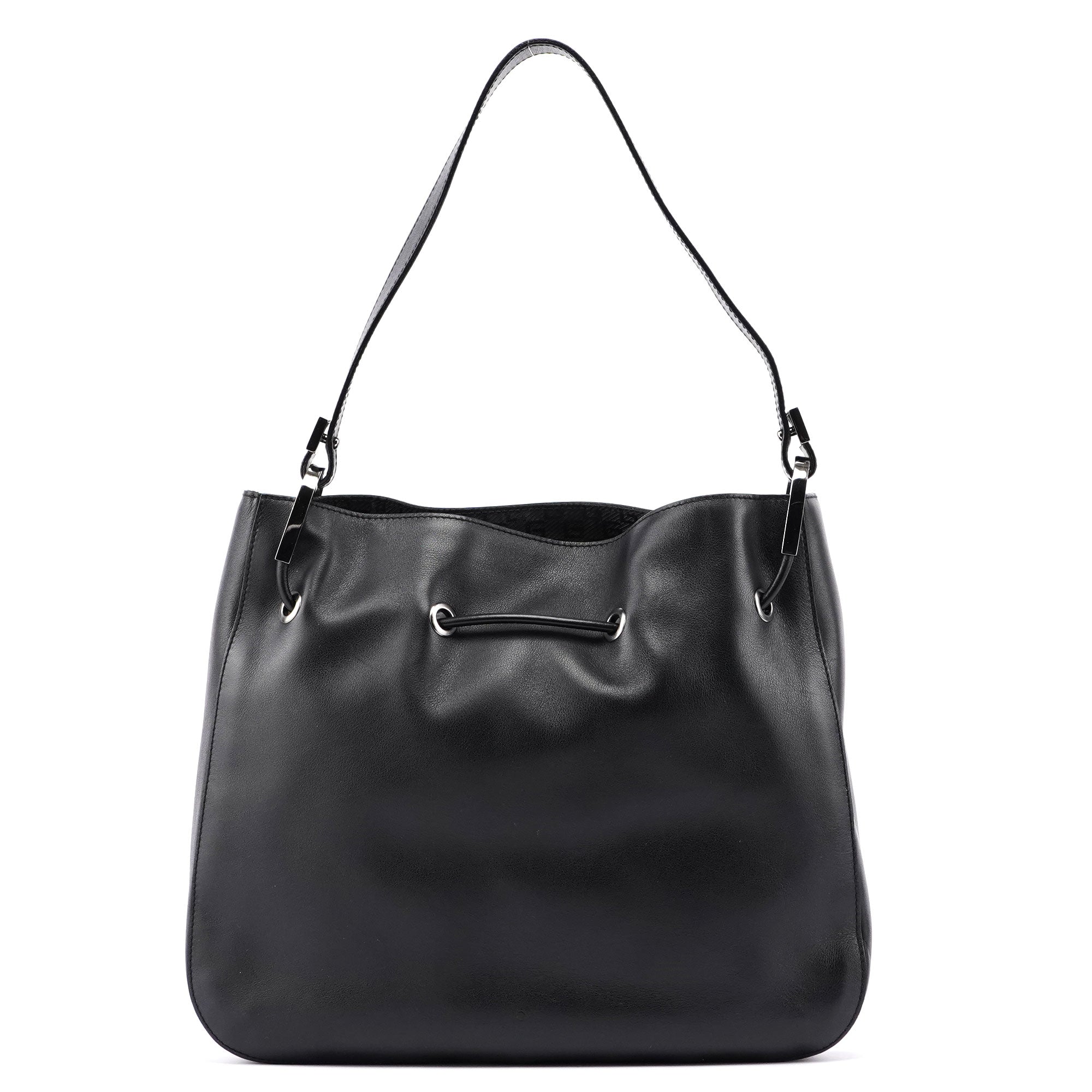 Gucci Sac porté épaule en cuir de veau noir