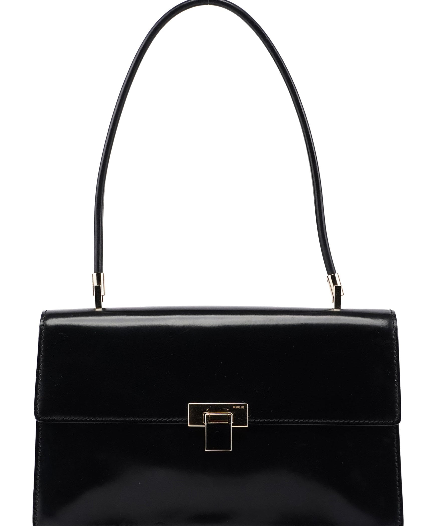 Gucci Borsa a spalla in pelle di vitello nera