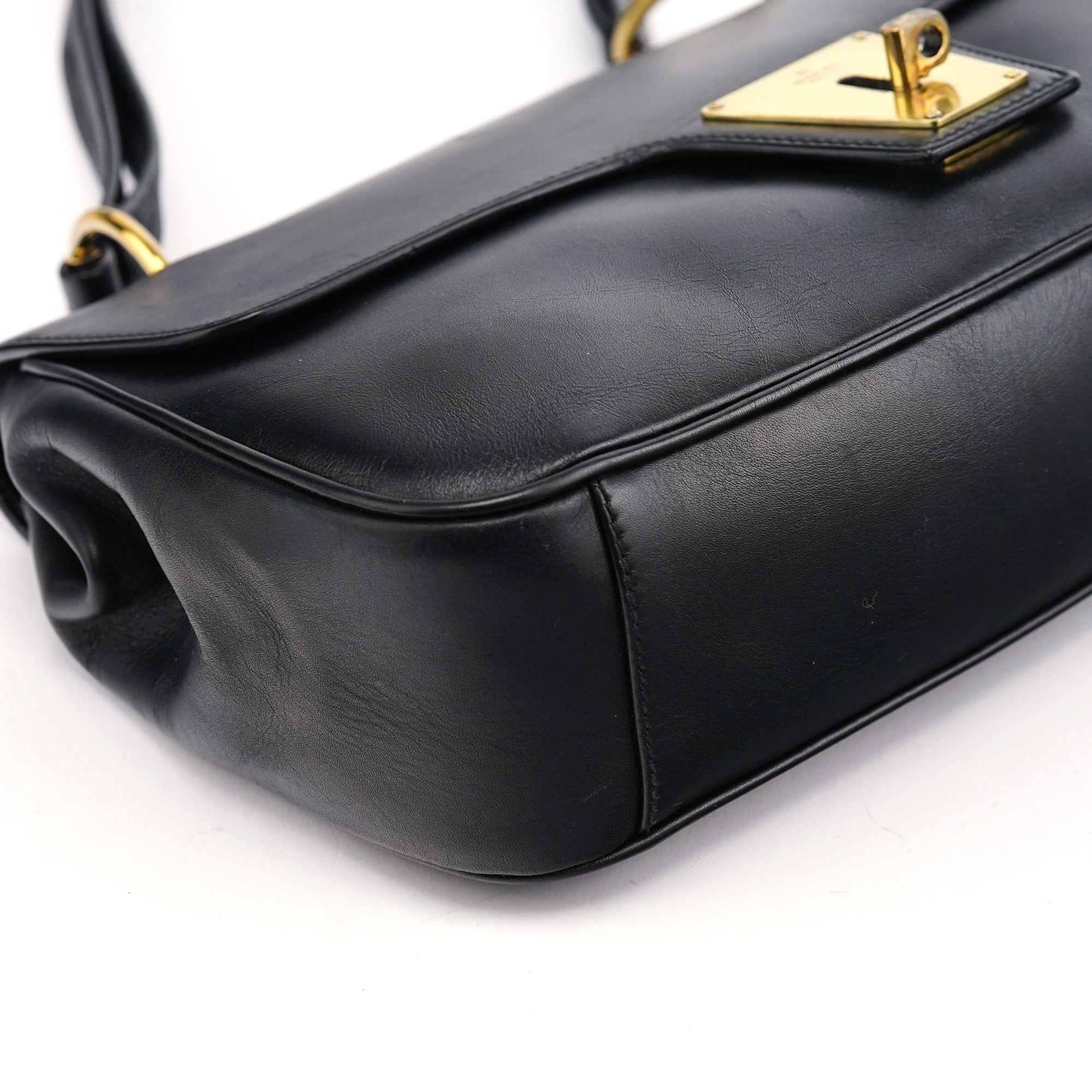 Gucci Sac porté épaule en cuir de veau noir