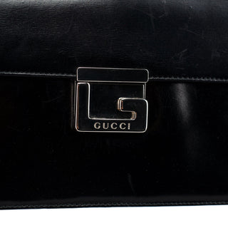Gucci Black Calfskin Square G 2-Way Bag