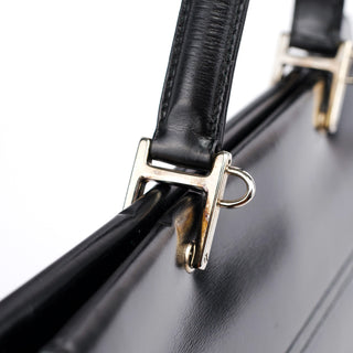 Gucci Black Calfskin Square G 2-Way Bag