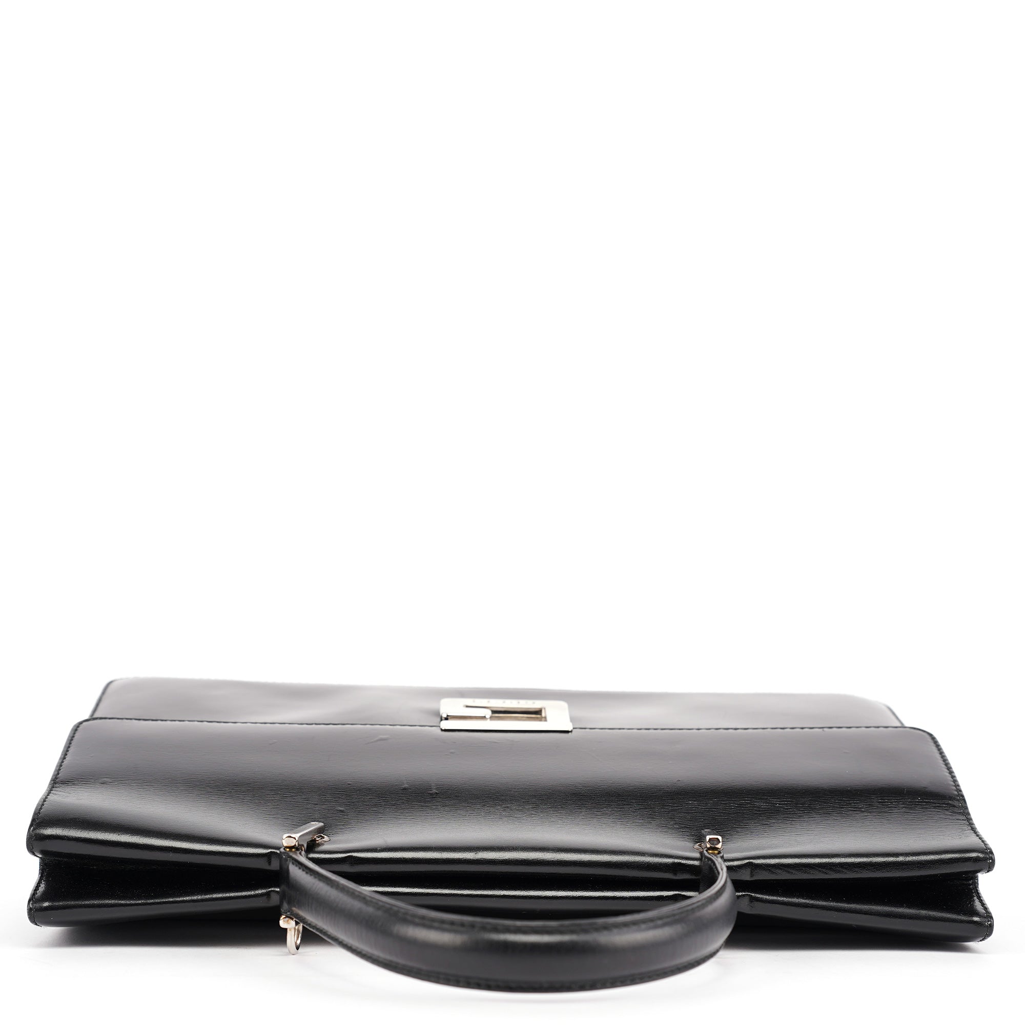 Gucci Black Calfskin Square G 2-Way Bag