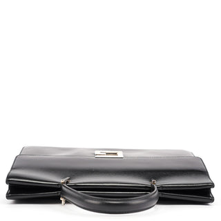 Gucci Black Calfskin Square G 2-Way Bag