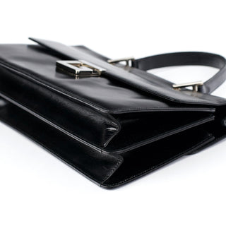 Gucci Black Calfskin Square G 2-Way Bag