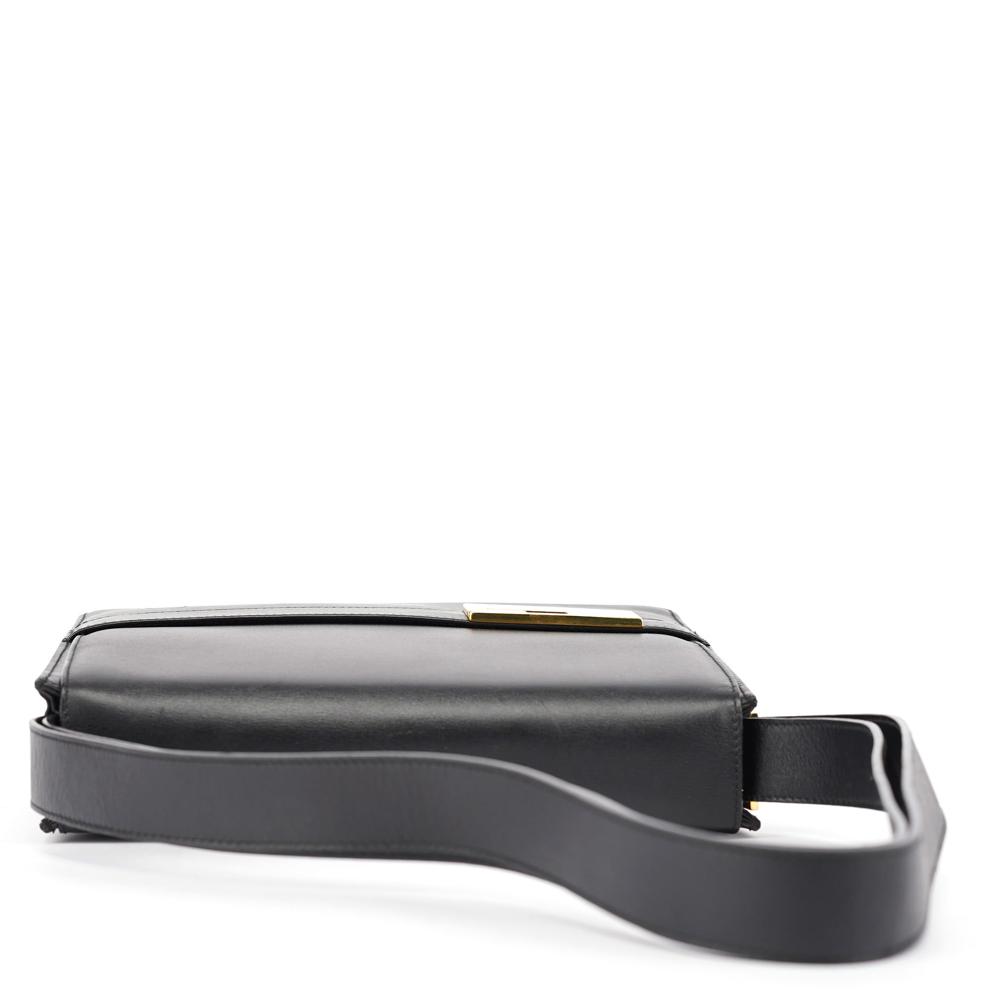 Gucci Black Calfskin Square G Shoulder Bag