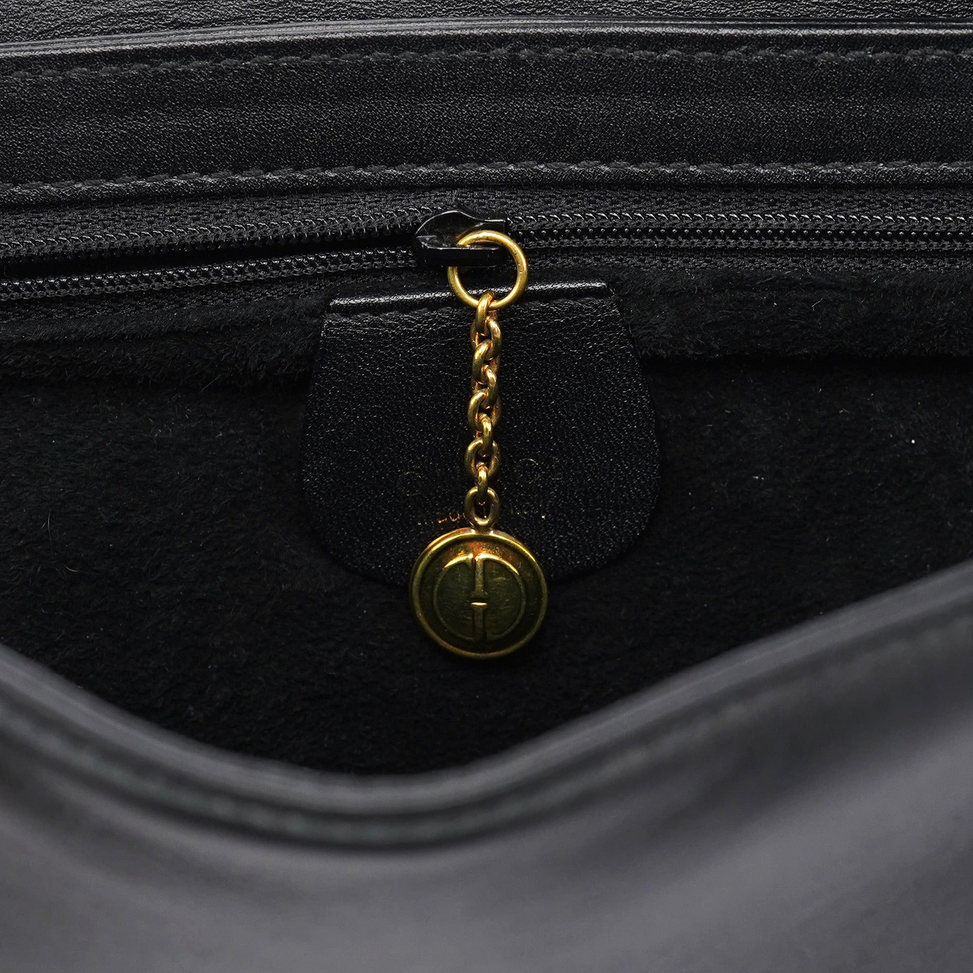 Gucci Black Calfskin Square G Shoulder Bag