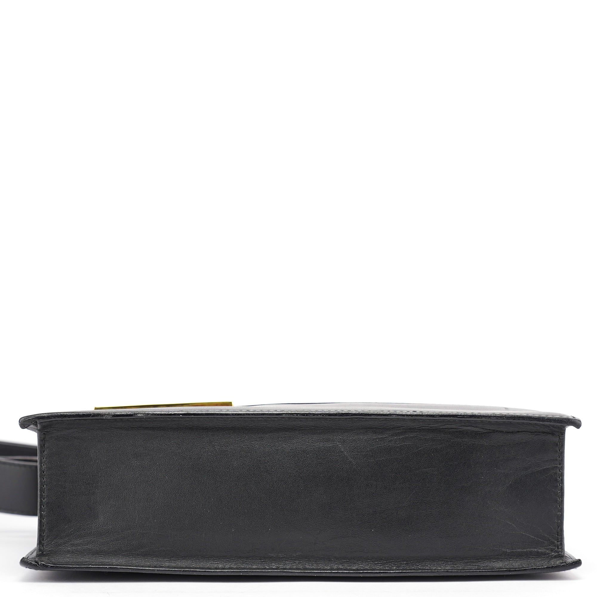 Gucci Black Calfskin Square G Shoulder Bag