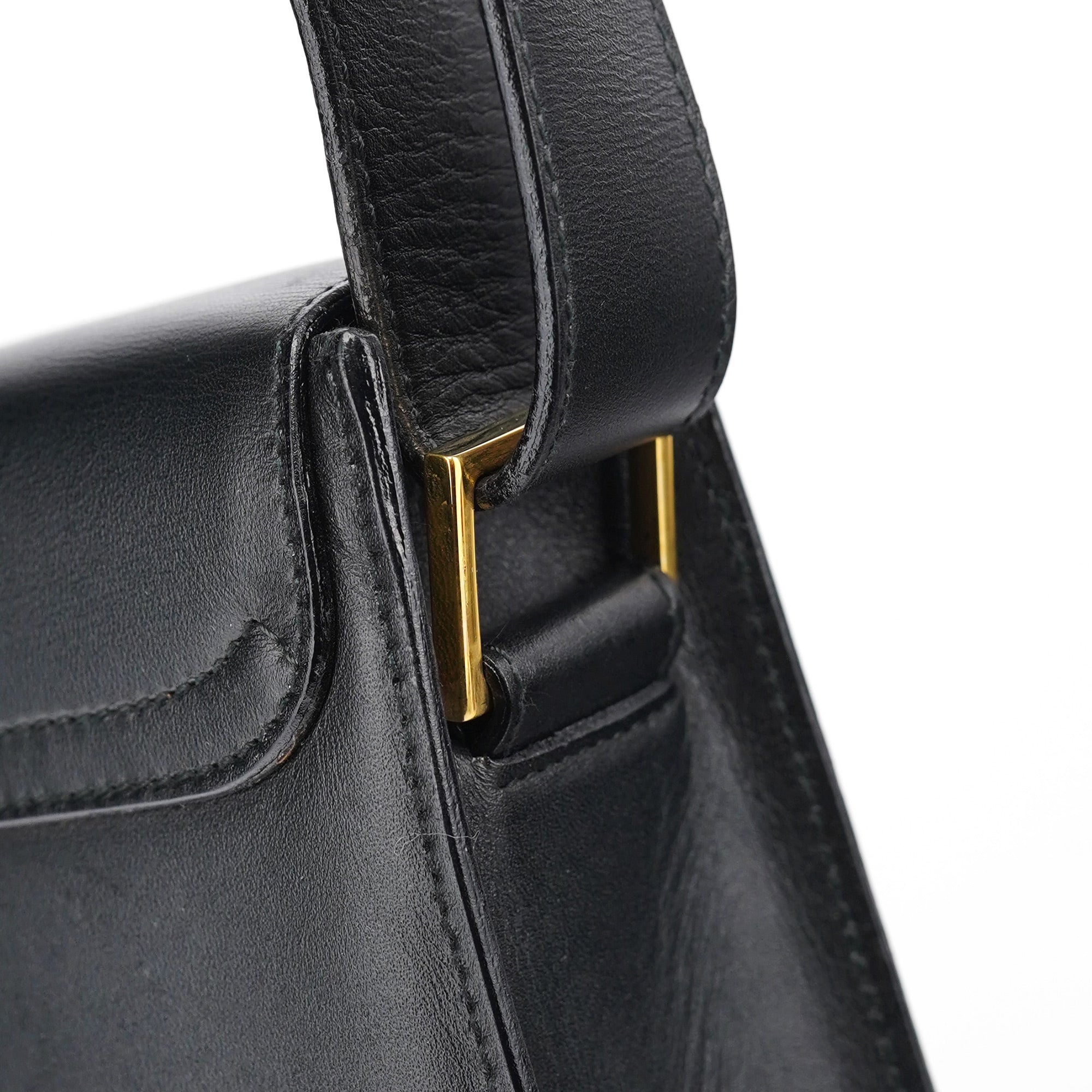 Gucci Black Calfskin Square G Shoulder Bag